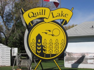 The sign at the end of Main Street in my home town of Quill Lake, Saskatchewan.